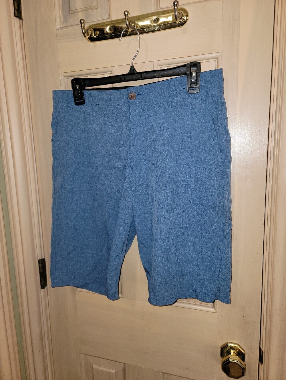 RVCA Men's Sz 30 Blue Flat Front Shorts 10 Inch Inseam